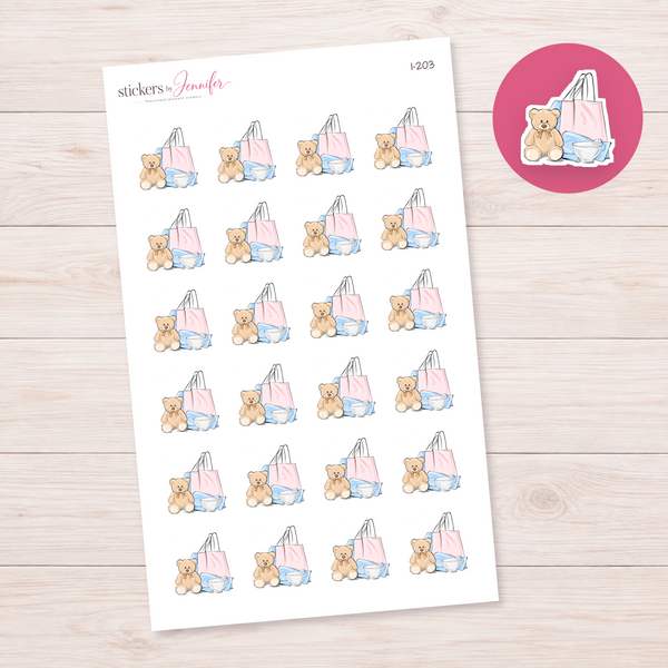 Baby Shopping Supplies Planner Stickers | I-203