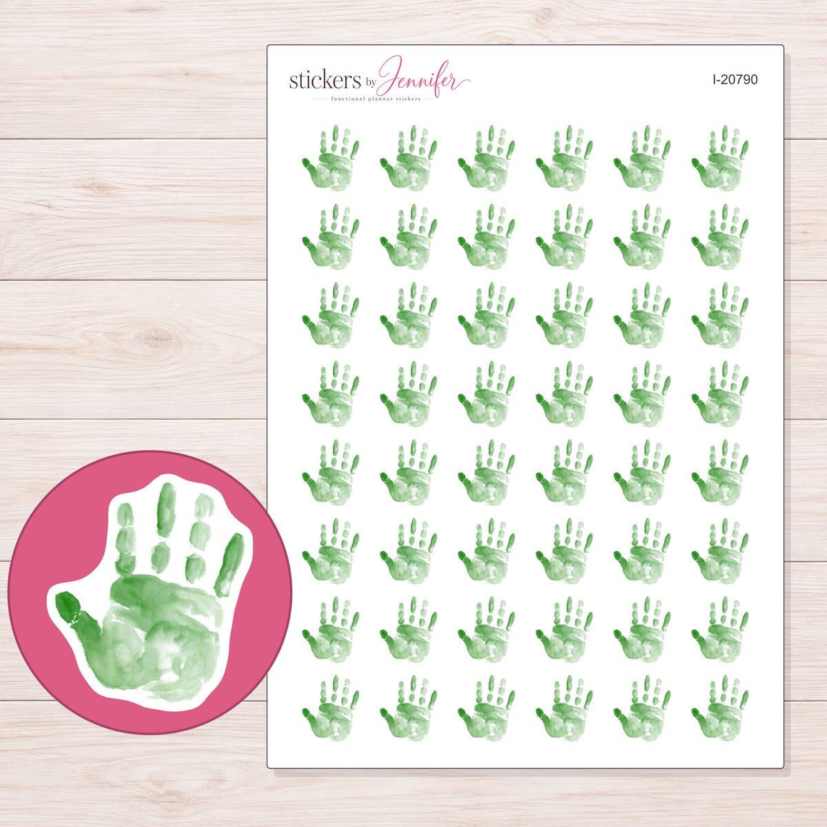 I-20790 planner sticker sheet with enlarged sticker detail