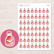 I-20806 planner sticker sheet with enlarged sticker detail