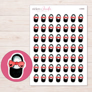 I-20880 planner sticker sheet with enlarged sticker detail