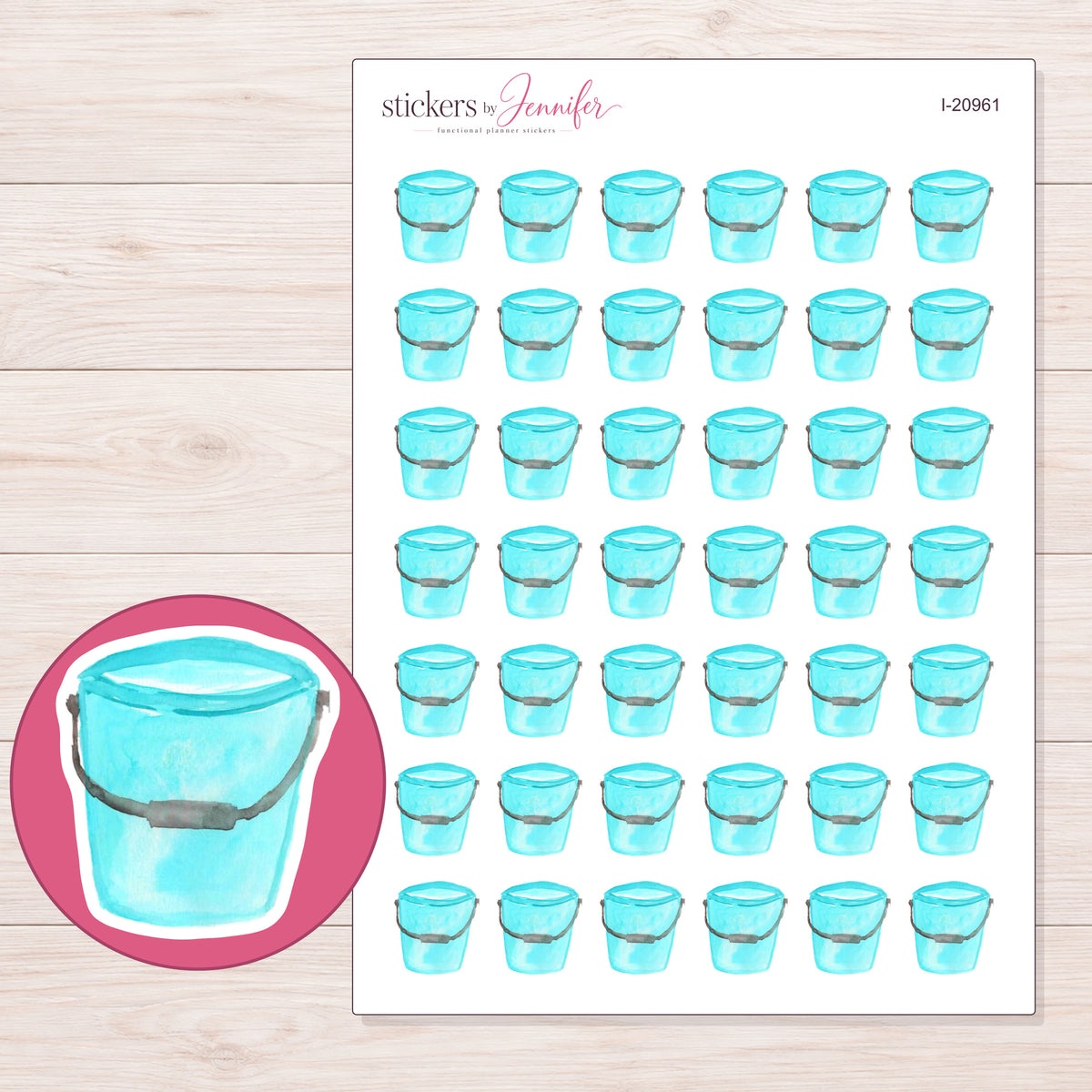 I-20961 planner sticker sheet with enlarged sticker detail
