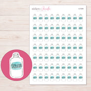 I-21009 planner sticker sheet with enlarged sticker detail