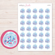 I-21018 planner sticker sheet with enlarged sticker detail