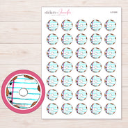 I-21095 planner sticker sheet with enlarged sticker detail
