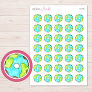 I-21104 planner sticker sheet with enlarged sticker detail