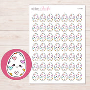 I-21139 planner sticker sheet with enlarged sticker detail