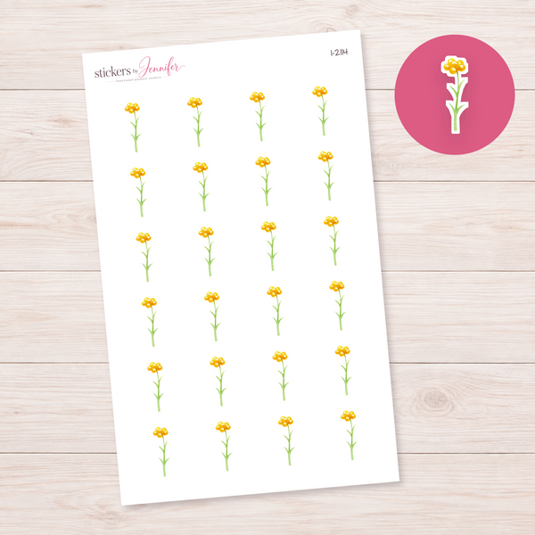 Watercolor Yellow Berry Cluster Planner Stickers | I-2114