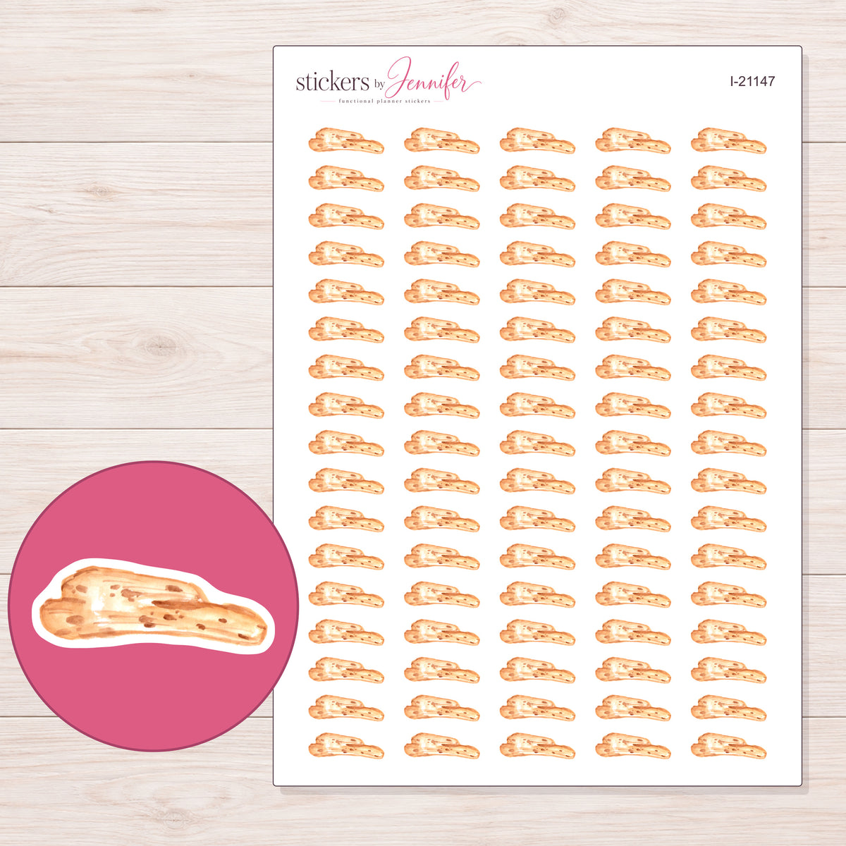 I-21147 planner sticker sheet with enlarged sticker detail