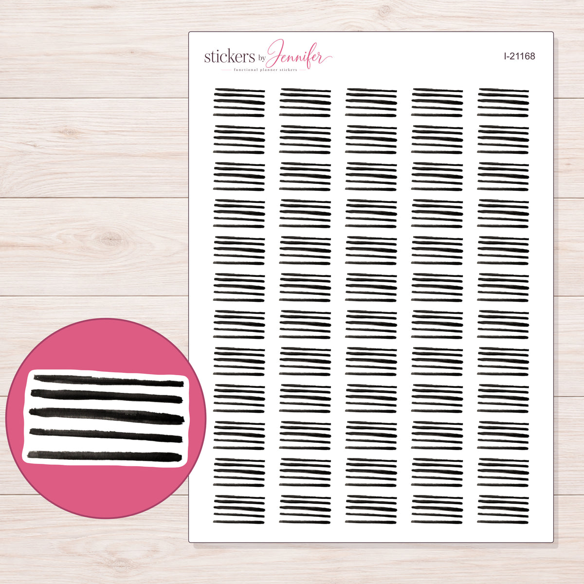 I-21168 planner sticker sheet with enlarged sticker detail
