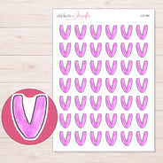 I-21184 planner sticker sheet with enlarged sticker detail