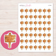 I-21294 planner sticker sheet with enlarged sticker detail
