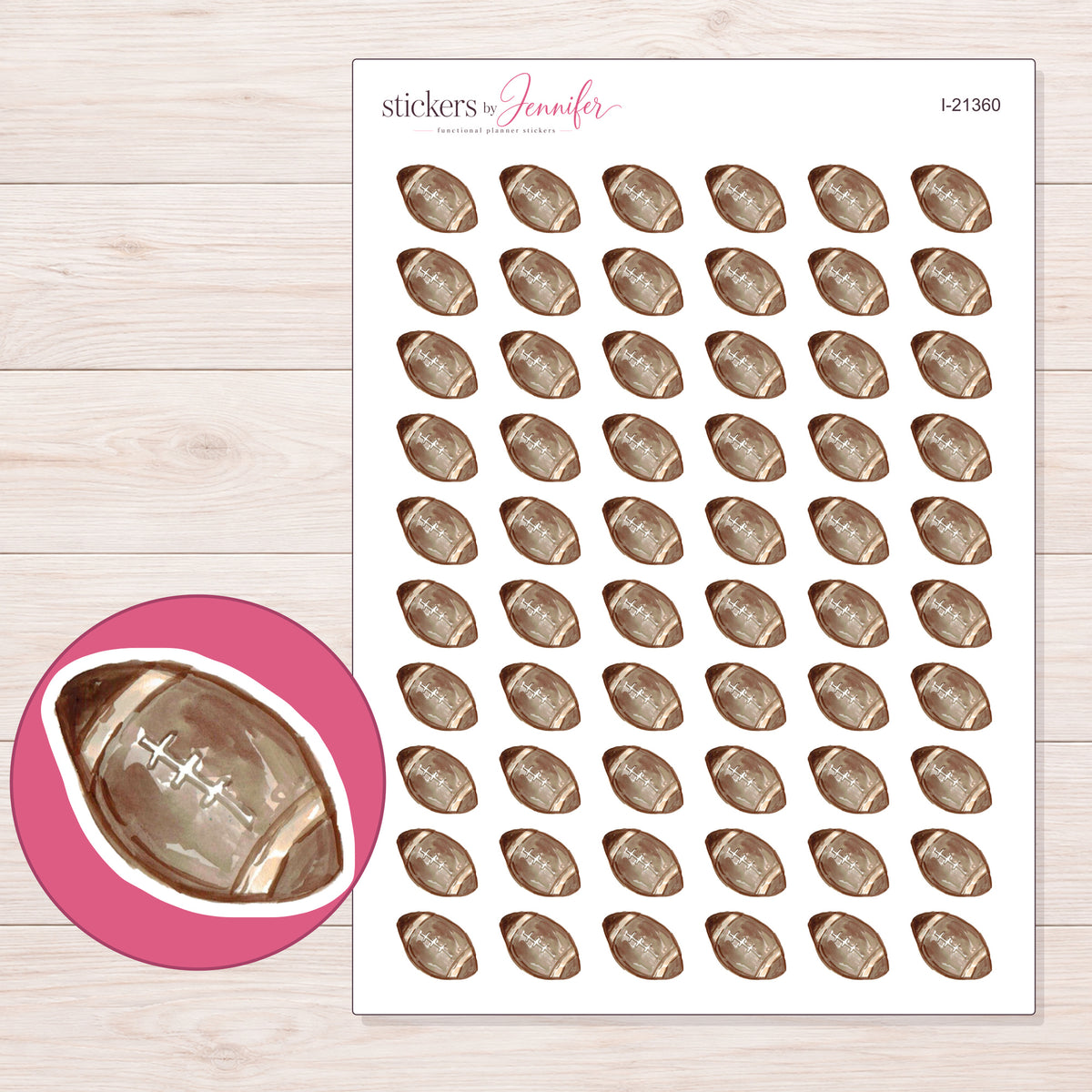 I-21360 planner sticker sheet with enlarged sticker detail