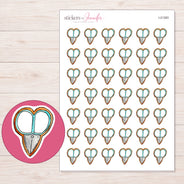 I-21383 planner sticker sheet with enlarged sticker detail