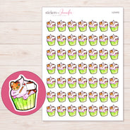 I-21410 planner sticker sheet with enlarged sticker detail