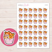 I-21416 planner sticker sheet with enlarged sticker detail