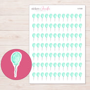 I-21426 planner sticker sheet with enlarged sticker detail