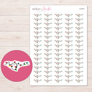 I-21457 planner sticker sheet with enlarged sticker detail