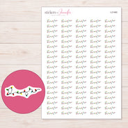 I-21460 planner sticker sheet with enlarged sticker detail