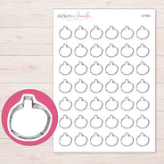 I-21502 planner sticker sheet with enlarged sticker detail