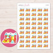 I-21546 planner sticker sheet with enlarged sticker detail