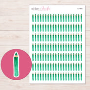 I-21600 planner sticker sheet with enlarged sticker detail