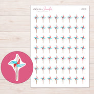 I-21619 planner sticker sheet with enlarged sticker detail