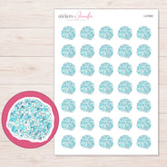 I-21640 planner sticker sheet with enlarged sticker detail