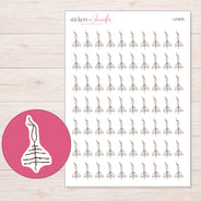 I-21670 planner sticker sheet with enlarged sticker detail