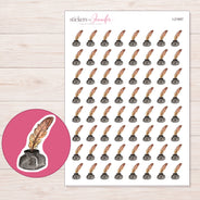 I-21687 planner sticker sheet with enlarged sticker detail