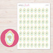 I-21747 planner sticker sheet with enlarged sticker detail