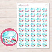 I-21755 planner sticker sheet with enlarged sticker detail