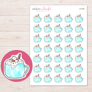 I-21760 planner sticker sheet with enlarged sticker detail