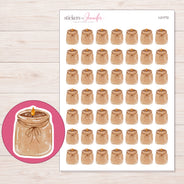 I-21772 planner sticker sheet with enlarged sticker detail