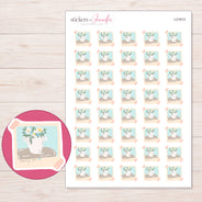 I-21813 planner sticker sheet with enlarged sticker detail