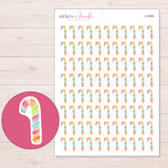 I-21860 planner sticker sheet with enlarged sticker detail