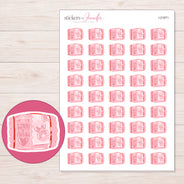 I-21871 planner sticker sheet with enlarged sticker detail