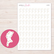 I-21873 planner sticker sheet with enlarged sticker detail