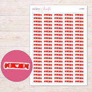 I-21883 planner sticker sheet with enlarged sticker detail