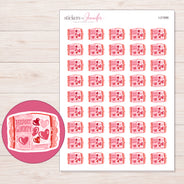 I-21886 planner sticker sheet with enlarged sticker detail
