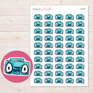 I-21924 planner sticker sheet with enlarged sticker detail