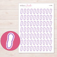 I-21956 planner sticker sheet with enlarged sticker detail