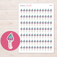 I-22011 planner sticker sheet with enlarged sticker detail