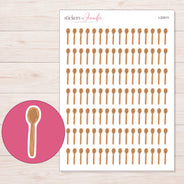 I-22013 planner sticker sheet with enlarged sticker detail