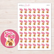 I-22014 planner sticker sheet with enlarged sticker detail