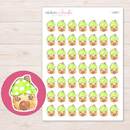 I-22017 planner sticker sheet with enlarged sticker detail