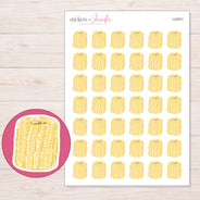 I-22031 planner sticker sheet with enlarged sticker detail