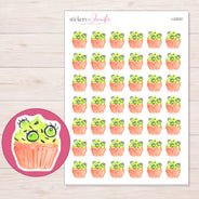 I-22033 planner sticker sheet with enlarged sticker detail