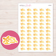 I-22040 planner sticker sheet with enlarged sticker detail