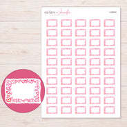 I-22042 planner sticker sheet with enlarged sticker detail