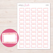 I-22054 planner sticker sheet with enlarged sticker detail